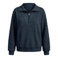 thumbnail image 6 of Byworldtasic Long Sleeve Sweatshirt for Women Half Zip Fuzzy Oversized Pullover Tops Loose Warm Sweatshirts, 6 of 8