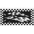 thumbnail image 2 of Stylish Camping Black Checkered Flag Reversible Patio Mat, 2 of 2