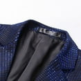 thumbnail image 6 of oqasdz Mens Blazer Sequins Shiny Cool Slim Fit Party Stage Performance Nightclub Party Evening Coat Top,Size 6X, 6 of 8