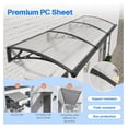 thumbnail image 5 of Awning for Door Entrance 40x60 Inch,Awnings for Doors with Separate Drainage,Front Door Awning Exterior,Polycarbonate UV, Rain, and Snow Protection for Porch,Patio,Window,Deck, 5 of 9