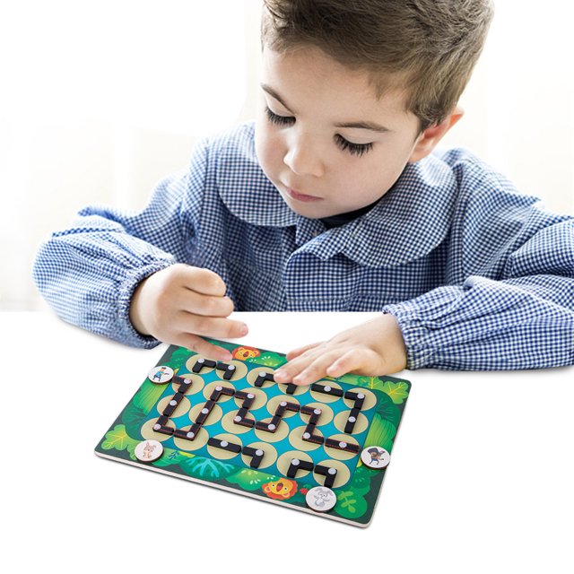 Fiudx Ofertas flash del día solo en línea Laberinto rompecabezas juego Labyrint conexión Fidget juguetes educativos para edades tempranas Logi entrenamiento juegos de mesa para niños