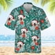 thumbnail image 3 of Camisa hawaiana unisex personalizada con estampado floral navideño para perros y gatos, camisetas de vacaciones en la playa con cara linda, camiseta de manga corta para hombres y mujeres, 3 of 4