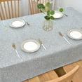 thumbnail image 5 of Wipeable Waterproof Tablecloth for Rectangle Table Heavy Duty Vinyl Tablecloths Outdoor PVC Table Cover for Picnic(A-Gray, 60'''' x 108''''), 5 of 6