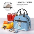thumbnail image 7 of DouZhe Lunch Bags for Women and Men, Cartoon Cute Penguin Snow Animal Prints Reusable Portable Insulated Cooler Waterproof Lunch Tote Bag for Travel Work School Picnic, 7 of 7