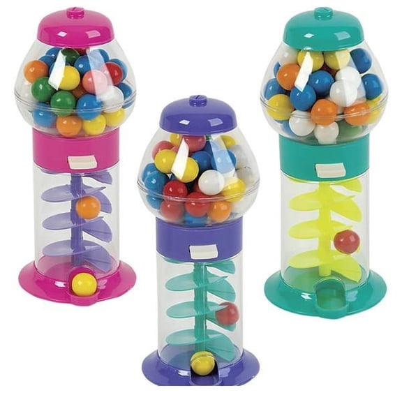 3 Pack GALAXY GUMBALL MACHINE 7 " Bubble gum machine With Gumballs Great Gift for Kids and Carnival Parties