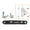 A Black, variant on Bike Disc Brake Caliper Adapter Alloy Flat Mount Post Mount For 140mm 160mm Disc Rotor Bicycle Disc Brake Clamp Conversion Mount