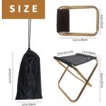 thumbnail image 3 of mini Chaise Pliante Portable Dore Avec Pochette, Tabouret Pliable Compact Ultralger En Aluminium Avec Un Sac De Transport Pour Jardin, Plage, Pche, 3 of 5