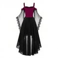 thumbnail image 5 of FASHOFT Halloween Dress for Women Renaissance Vampire Butterfly Sleeve Mesh Gothic Outfit Halloween XXXL, 5 of 5