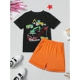 thumbnail image 2 of Boys Clothing, Boys Summer Letter Print Short Sleeve T-Shirt + Shorts 2-Piece Set2-3years, 2 of 9