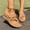 Brown, variant on Viluyesy Women's Wedge Sandals, Slip On Floral Open Toe Soft Sole Casual Comfotable Shoes Beige 7.5