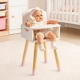 thumbnail image 2 of ROBUD Baby Doll High Chair with Heart Shape, Wooden Doll Feeding Chair for 18-20 Inch Dolls, Flip-Up Tray & Carrying Handle, Pretend Play Toy Gift for Kids Ages 3+, 2 of 6