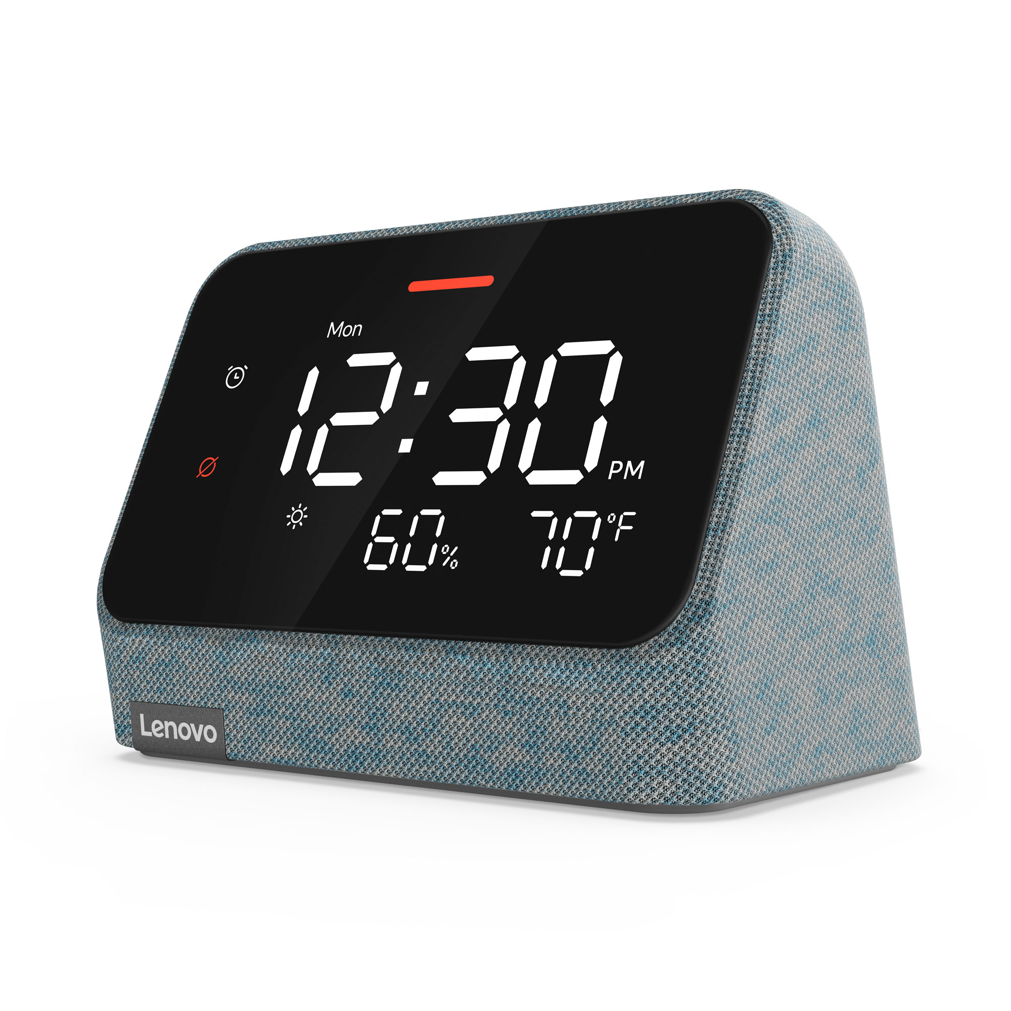 Lenovo Smart Clock Essential with Alexa Built-in - Digital LED with Auto-Adjust Brightness - Smart Alarm Clock with Speaker and Mic - Compatible with Lenovo Smart Clock Docking - Misty Blue - image 5 of 7