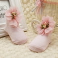 thumbnail image 2 of Esho 0-12M Infants Baby Girl Princess Lace Flower Socks Baby Shower Holiday Birthday Gifts, Pink, 2 of 6