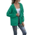 thumbnail image 3 of iHPH7 Hiking Rain Jacket Women Zip Up Jacket Waterproof Rain Jacket Women Waterproof Trench Coat Women Travel Rain Coats for Women Packable Waterproof Jackets for Women Light Green XL, 3 of 9