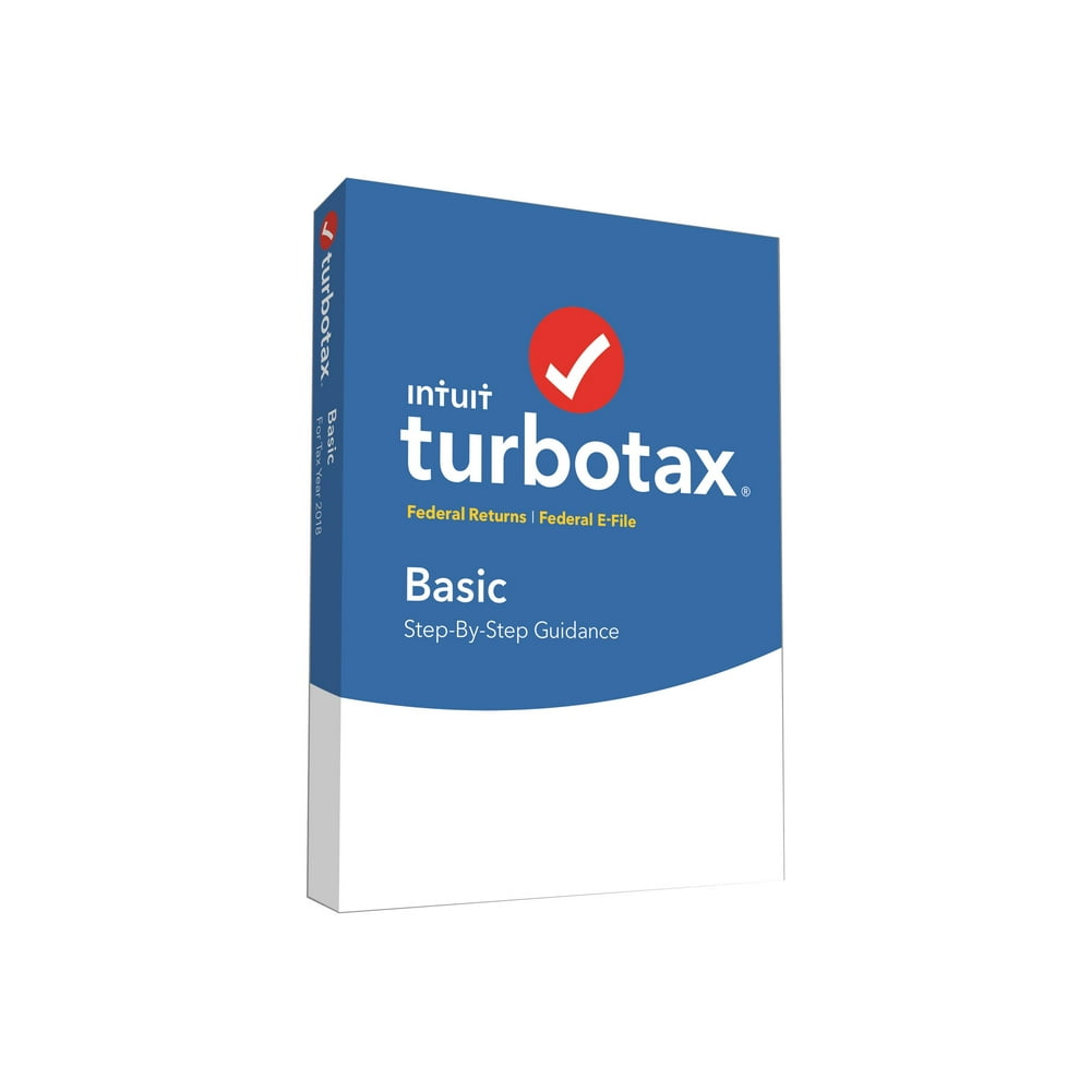 TurboTax Basic 2018 Box pack CD Win, Mac with Efile 2018