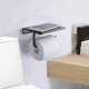 thumbnail image 3 of Portarrollos de papel higiénico, portarrollos fácil de instalar para baño, cocina (negro), 3 of 5