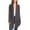 Charcoal, variant on Women's Lightweight Casual Open Front Long Sleeve Solid Cardigan Office Wear S-3XL