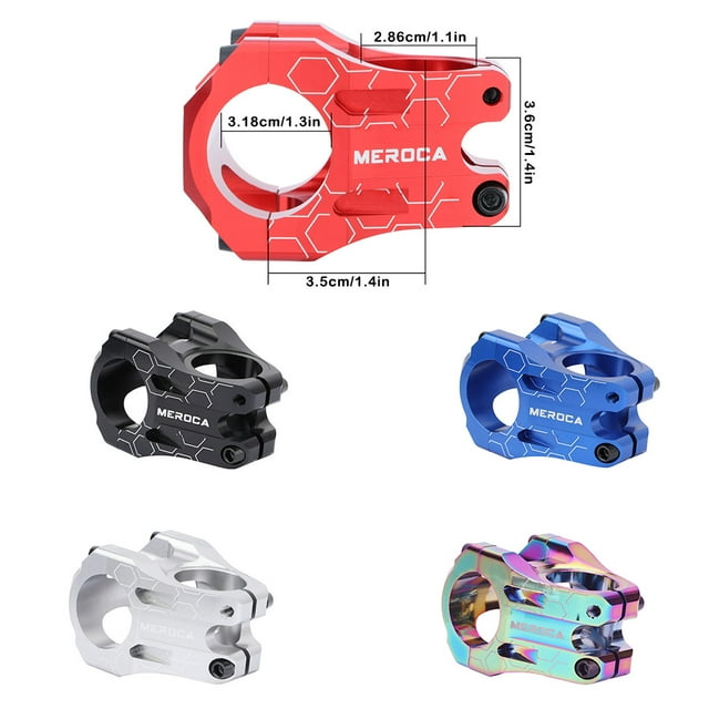 VONKY Bike Short Stem Professional Spare Part Outdoor Cycling Fitting Bicycles Aluminum Alloy Hollow Stems Frame Connection Accessory Red
