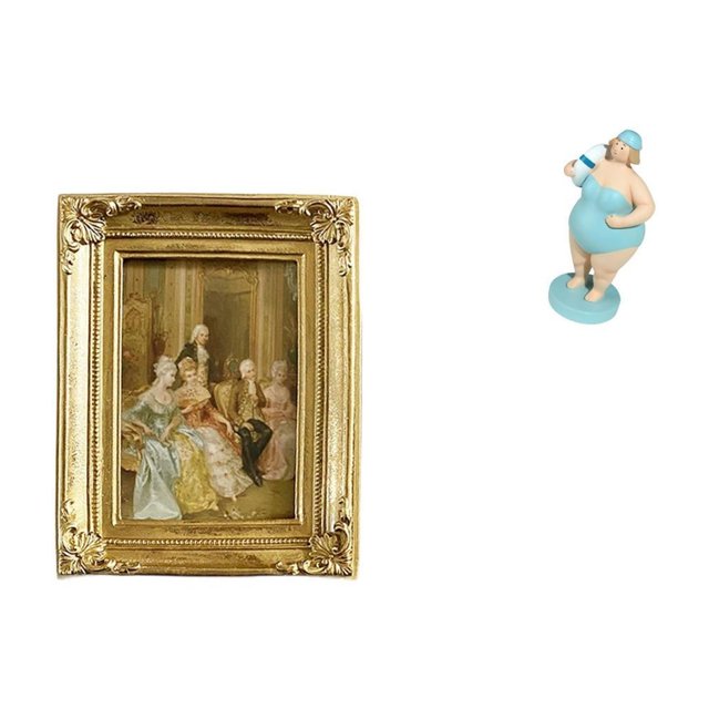 Marco De Fotos De Resina, Soporte Para Tarjetas, Póster, Marco De Fotos Con Frente De Vidrio, Muñeca De Resina De Mujer Playera, Estatua De Colección, Adorno Decorativo De Mesa, Figura De