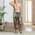 thumbnail image 2 of Kdxio Tribal Futuristic Warrior Print Men's Sleep Pajama Pant Lounge Pants with Pockets-Medium, 2 of 6