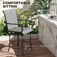 thumbnail image 6 of Outdoor Bar Stools Set of 2 w/ Armrests, Bar Height Chairs, Gray, 6 of 11