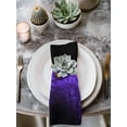 thumbnail image 2 of Purple Fruit Cloth Napkins Set of 6 Reusable Dinner Napkins, Modern Minimalist Decor Black Background Cocktail Napkin Washable Table Napkins for Wedding/Holiday Party/Baby Shower 20"x20", 2 of 7