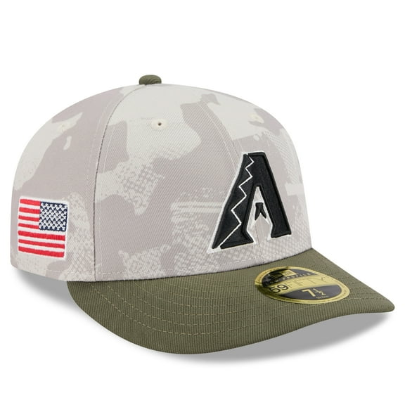 Men's New Era Light Beige/Olive Arizona Diamondbacks 2025 Armed Forces Day Low Profile 59FIFTY Fitted Hat