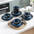thumbnail image 4 of Ceramic Dinnerware Sets for 4,Stoneware Coupe Plates and Bowls Sets,Highly Chip and Crack Resistant | Dishwasher & Microwave & Oven Safe Dishes set,Reactive Glaze Dinnerware- Service for 4, 4 of 8