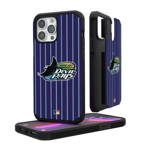 Tampa Bay Rays 1998-2000 Logo iPhone Pinstripe Cooperstown Design Rugged Case