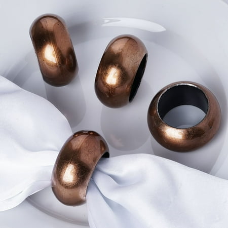 Gold Beaded Napkin Ring - Efavormart Acrylic Napkin Rings for Place Settings Wedding Receptions Dinner or Holiday Parties Family Gatherings - Set of 20