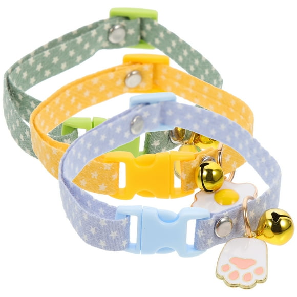 3Pcs Decorative Cat Collar Cat Adorable Collar Kitten Neck Collar Adjustable Pet Collar Pet Supplies