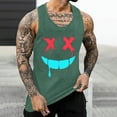thumbnail image 2 of Camisetas de Tanque de los Hombres Tanque de los Hombres Incolor Gradiente de Impresión Cuello Redondo Correa Delgada Fuga Atrás Regular Casual Deportes Blusas de Tanque, 2 of 5