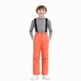 thumbnail image 3 of HCNTES Boys Girls Snowsuit Bib Overalls Children's Insulated Winter Wear with Adjustable Shoulder Straps(A-Orange,10-12 Years), 3 of 9