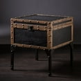 thumbnail image 3 of Charles Vintage Travel Trunk End Table, Black and Bronze, 3 of 25