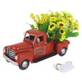thumbnail image 5 of Christmas Vintage Flower Arrangement Truck Ornament, Farmhouse Rustic Metal Texture Truck Planter Retro Truck Decor, Rustic Vintage Truck Car Decorations Tabletop Decorative, 5 of 5