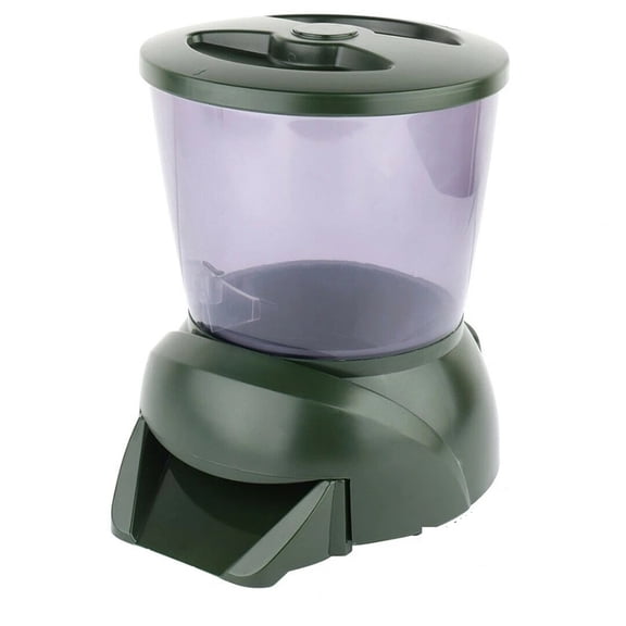 4.25L Automatic Pond Aquarium Fish Feeder Digital LCD Tank Pond Fish Food Timer Feeder ,Large Capacity