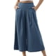 thumbnail image 5 of Pantalón capris con bolsillo para mujer pantalón suelto y fluido cómodo pantalón palazzo ropa diaria, 5 of 8