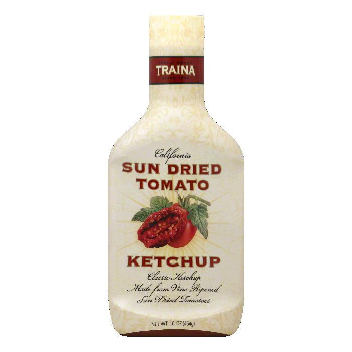 Traina California Sun Dried Tomato Ketchup, 16 Oz (Pack of 6)