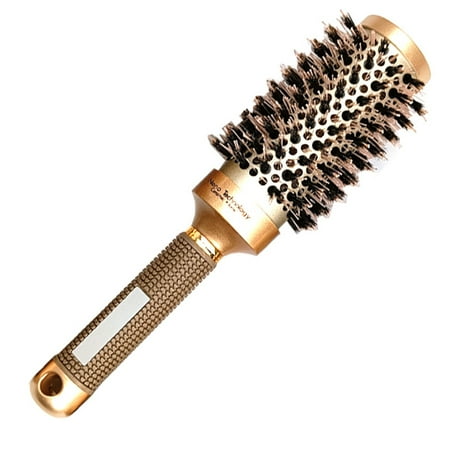 Straightening Normal Coarse Round Hair Brush With Boar Bristle Ceramic ...