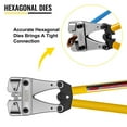 thumbnail image 3 of VEVOR Herramienta de crimpado de cables de batería 10-120 mm2, Herramienta de crimpado de terminales de cable para terminales de alambre de servicio pesado, Herramienta de crimpado de terminales de, 3 of 8