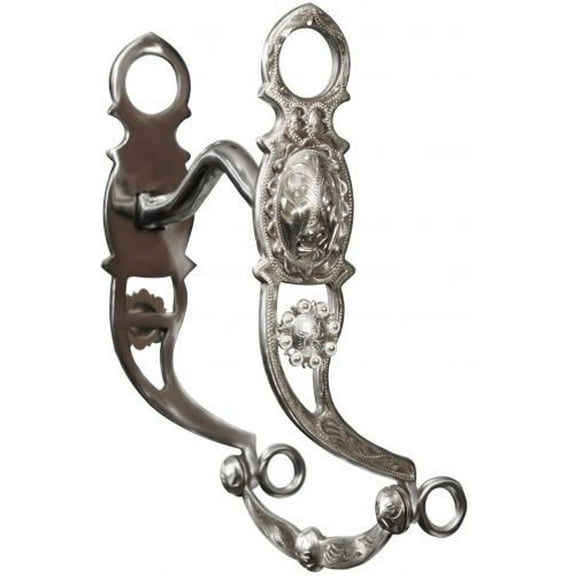 Showman Stainless Steel Silver Show Bit w/ Low Port Mouth