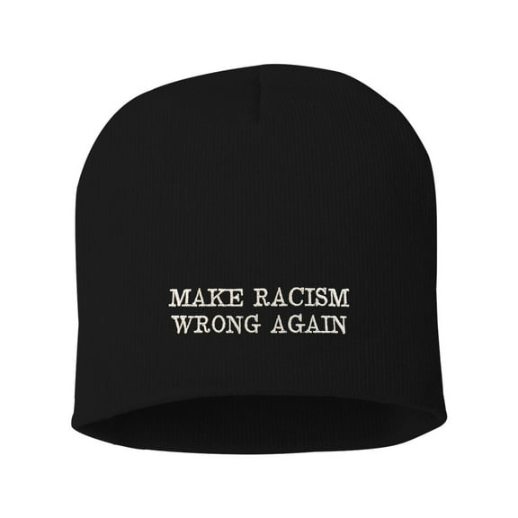 Adult Make Racism Wrong Again Embroidered Knit Beanie Cap
