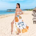 thumbnail image 6 of FORMRS Womens Beach Sarong Semi-Sheer Bikini Wrap Skirt Swimsuit Cover-ups, Pumpkins Pattern, 6 of 7
