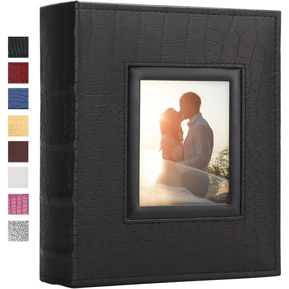 Photo Album for 200 4x6 Photos Leather Cover Extra Large Capacity Picture Book for Wedding Baby Vacation