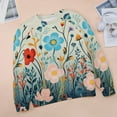thumbnail image 6 of Watercolor Wildflowers Womens Oversized Sweatshirts Hoodies Crewneck Casual Tops Comfy FallWinter Clothes 2024, 6 of 7