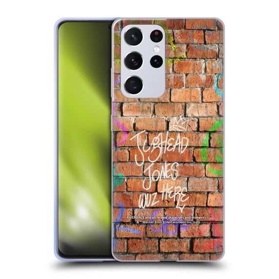 Head Case Designs Officially Licensed Riverdale Jughead Jones Jughead Wuz Here Brick Wall Soft Gel Case Compatible with Samsung Galaxy S21 Ultra 5G