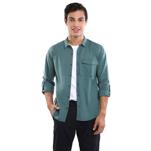 LOB Hombre Camisa Manga Larga Con Jareta Y Bolsa Frontal. LOB Juvenil