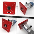 thumbnail image 4 of Aluminum Router Table Insert Plate Red Universal Trimming Machine Flip Board for Woodworking Benches Router Table Plate, 4 of 7