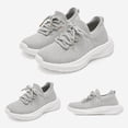 thumbnail image 5 of Dakaela 5-13Y Boys Girls Tennis Shoes Kids Lightweight Breathable Running Sneakers Toddler Arch Support Knit Athletic Walking Shoes Light Gray, 5 of 7
