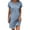 Blue, variant on Ahuyic Womens Summer Casual Dress,Womens Plus Size Dress,Womens V-Neck Solid Color Pullover Casual Button Dress,Light Blue,XXL